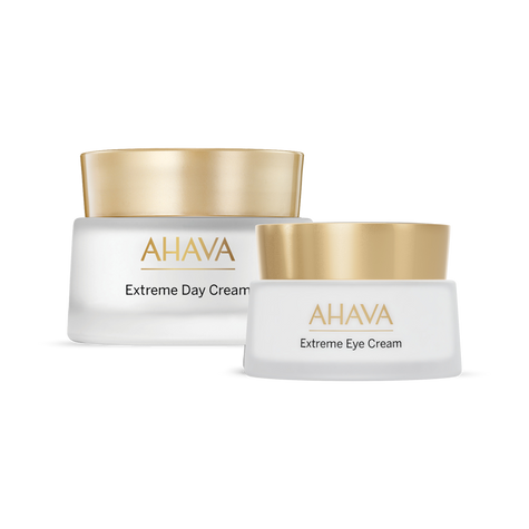 סט מוצרי מיצוק AHAVA לשיפור אלסטיות העור ומראה מורם וצעיר.