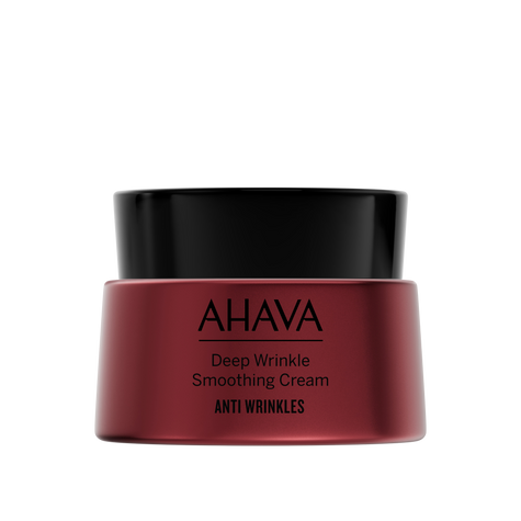 קרם פנים AHAVA מסדרת אפל אוף סדום להחלקת קמטים עמוקים.
